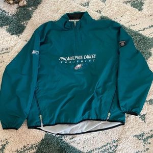 NFL Reebok Philadelphia Eagles Equipment Half Zip Windbreaker